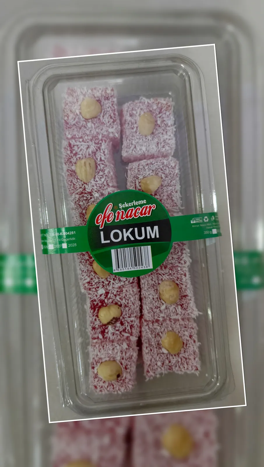 400 Gr Pet Çilekli Fındıklı Lokum - Paket Lokum Çeşitleri | Efe Nacar Şekerleme