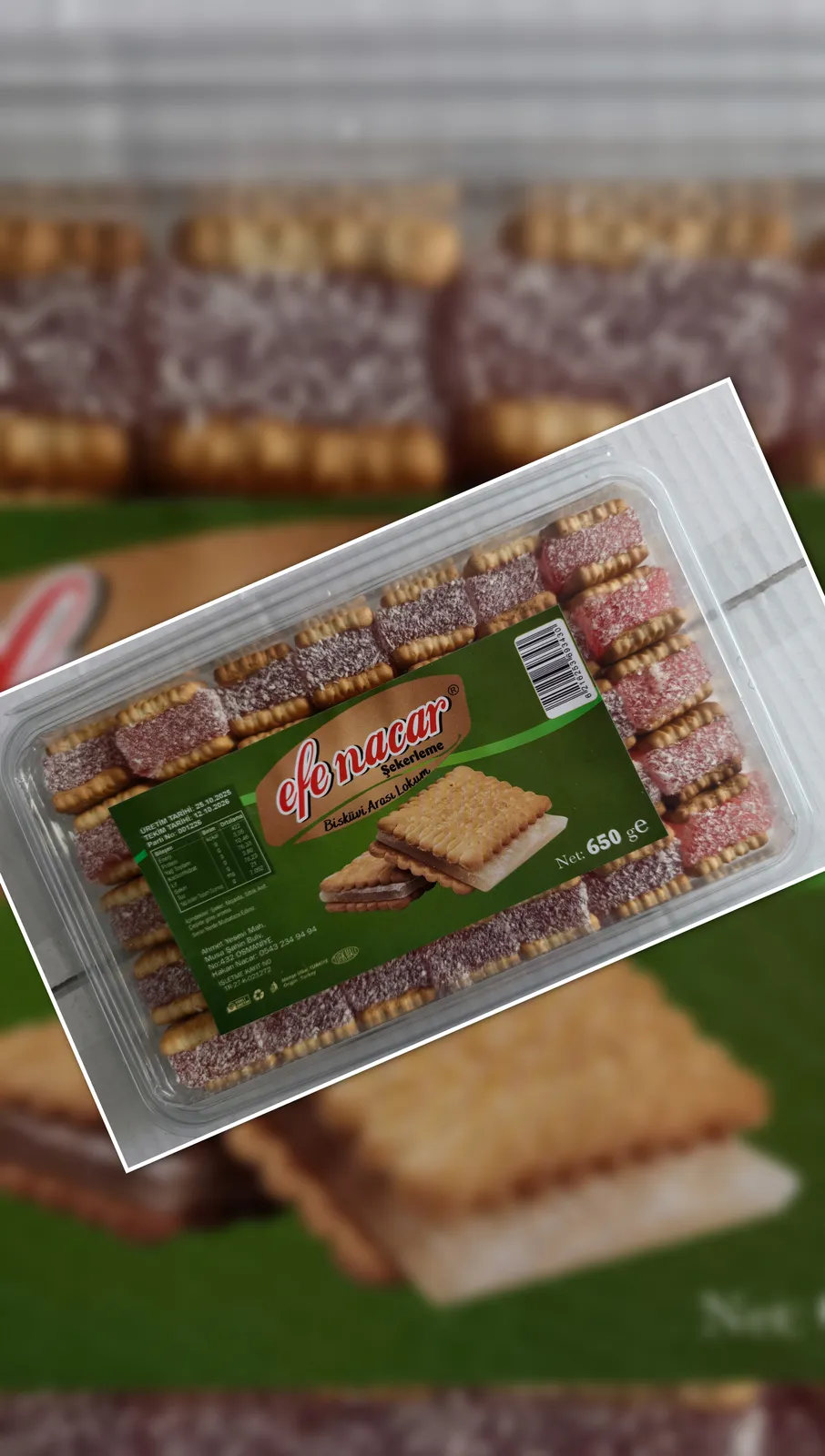 650 Gr Narlı Bisküvi Lokum - Paket Lokum Çeşitleri | Efe Nacar Şekerleme