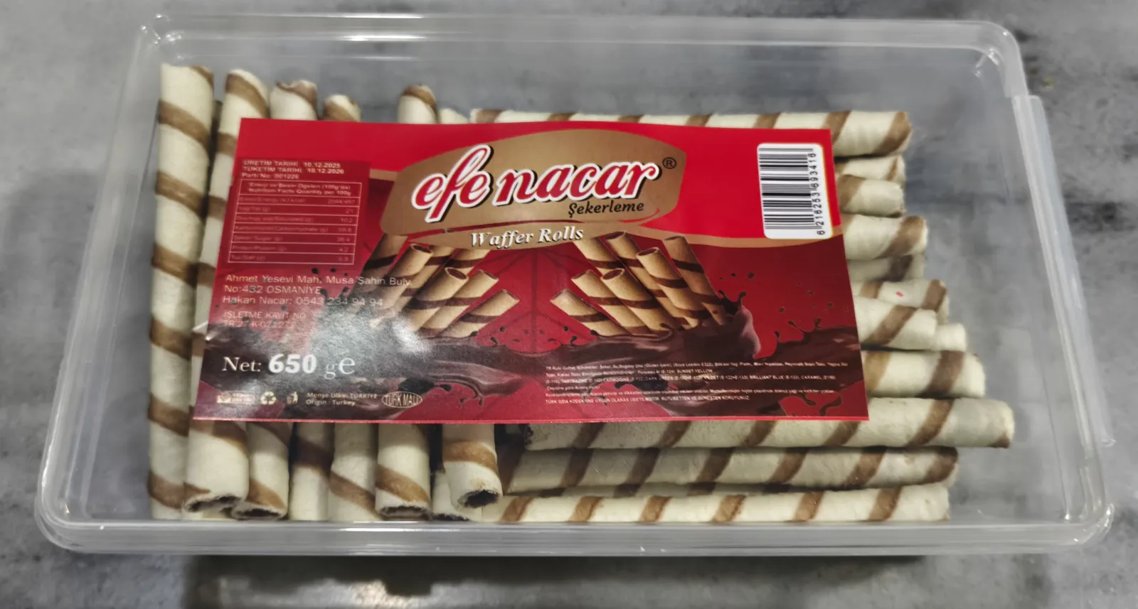 650 Gr Rulokat Vanilya Aromalı - Rulokat Çeşitleri | Efe Nacar Şekerleme