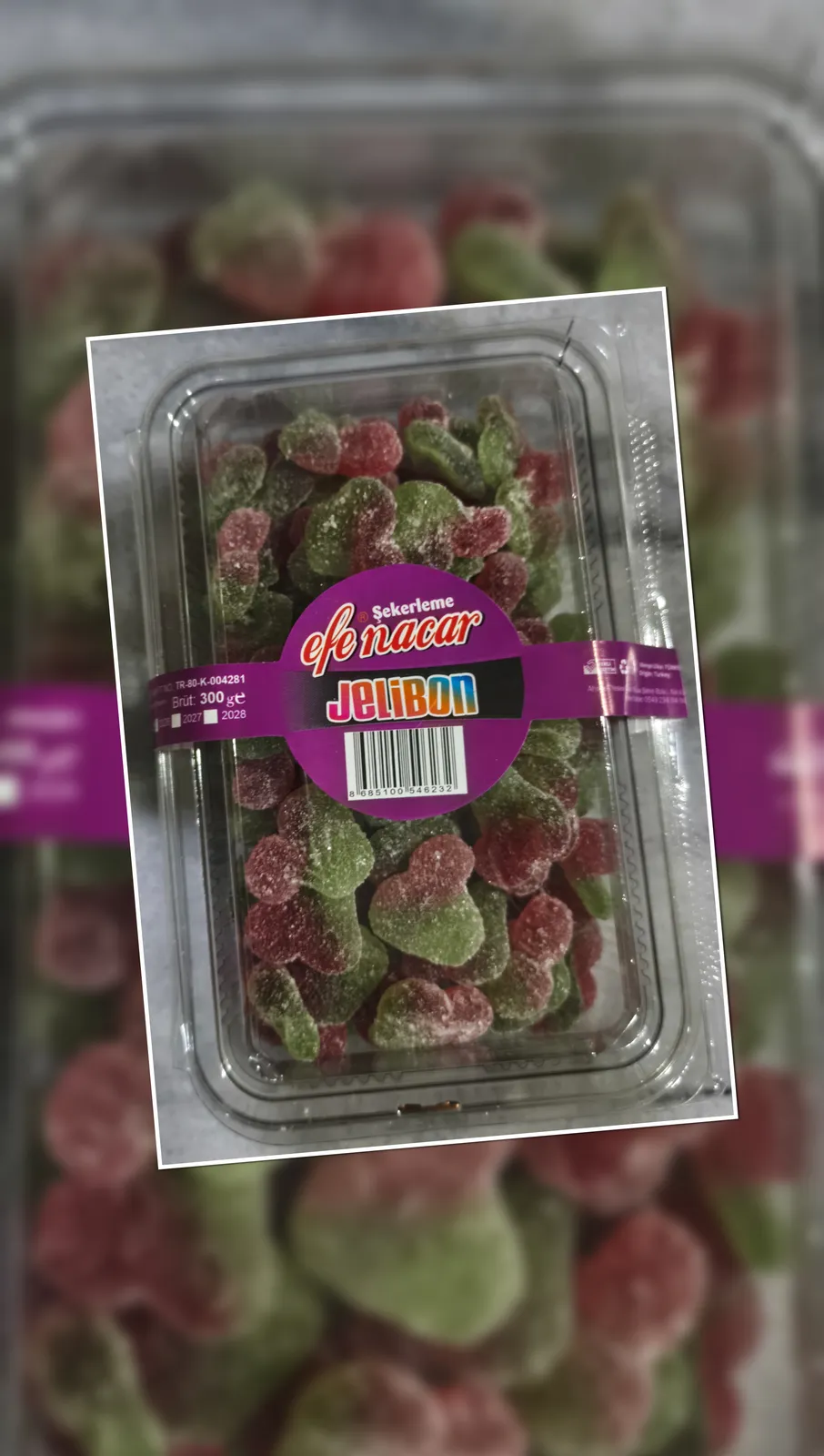 300 Gr Jelibon Kalp Çilekli - Paket Jelibon Çeşitleri | Efe Nacar Şekerleme