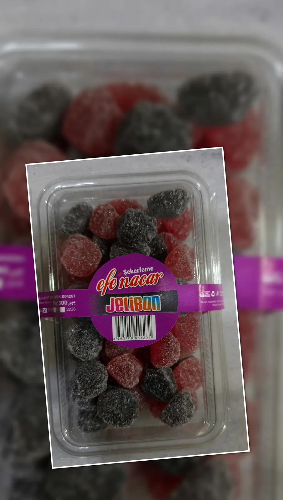 300 Gr Jelibon Ahududu Böğürtlen - Paket Jelibon Çeşitleri | Efe Nacar Şekerleme