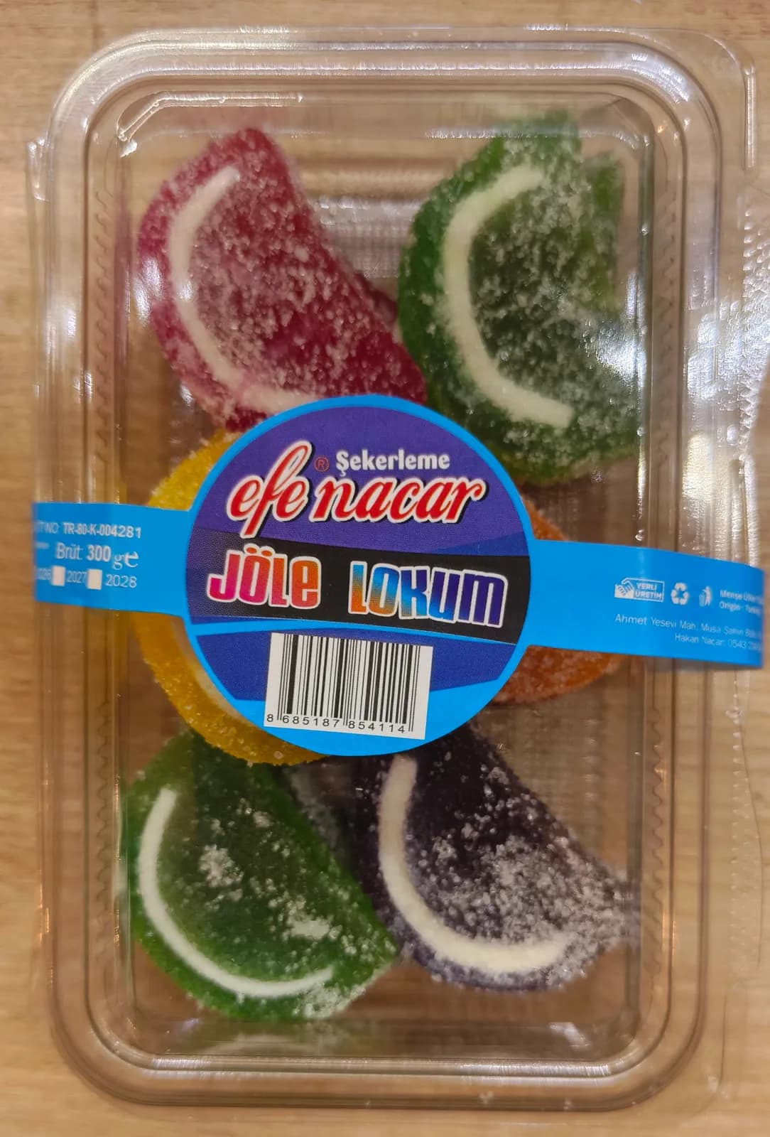 300gr Dilim Jöle Lokum Karışık Meyveli - Paket Lokum Çeşitleri | Efe Nacar Şekerleme