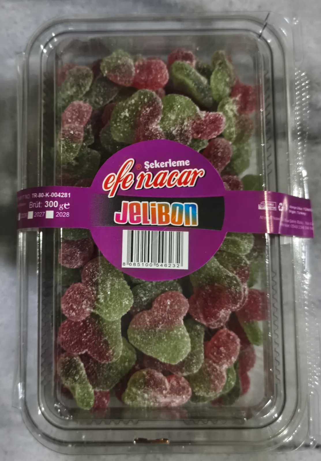 300 Gr Jelibon Vişne - Paket Jelibon Çeşitleri | Efe Nacar Şekerleme