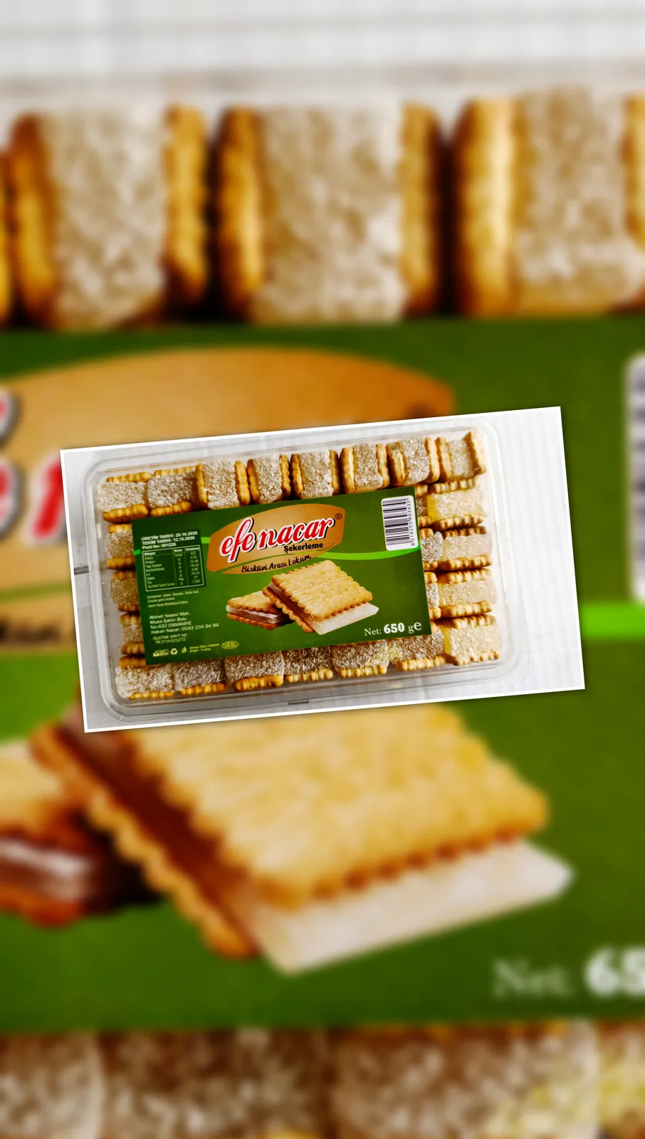 650 Gr Bisküvili Sade Lokum - Paket Lokum Çeşitleri | Efe Nacar Şekerleme
