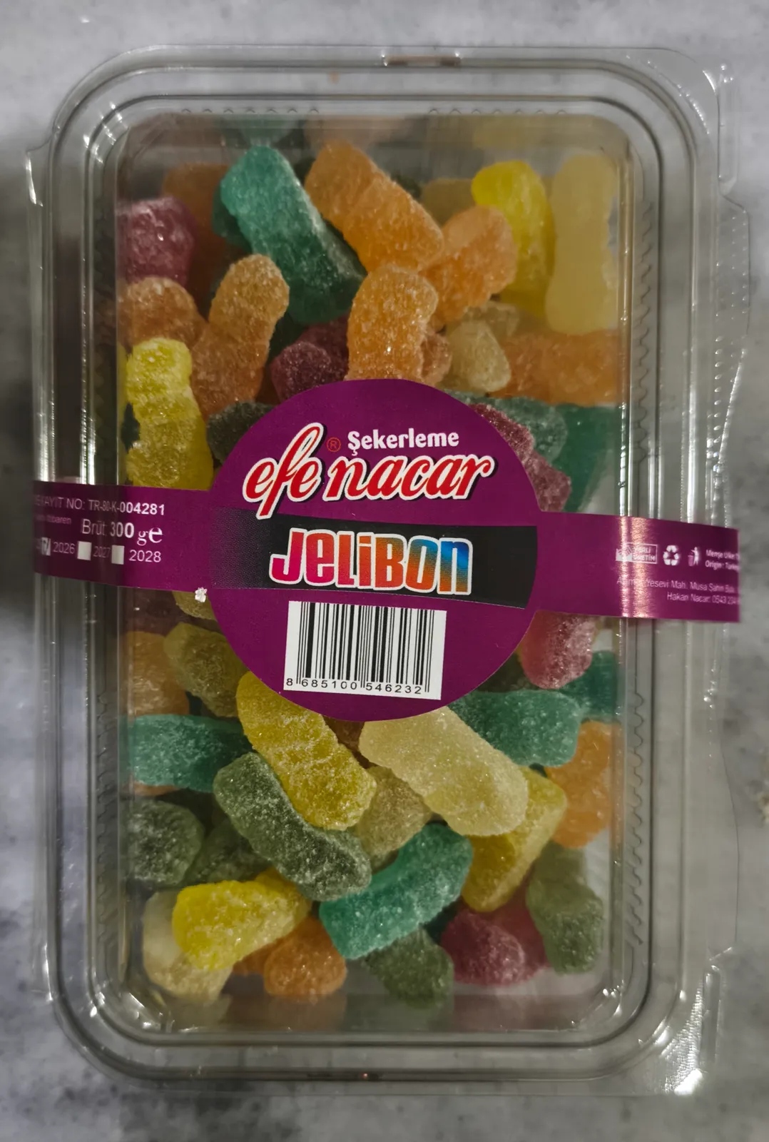 300 Gr Jelibon Solucan - Paket Jelibon Çeşitleri | Efe Nacar Şekerleme