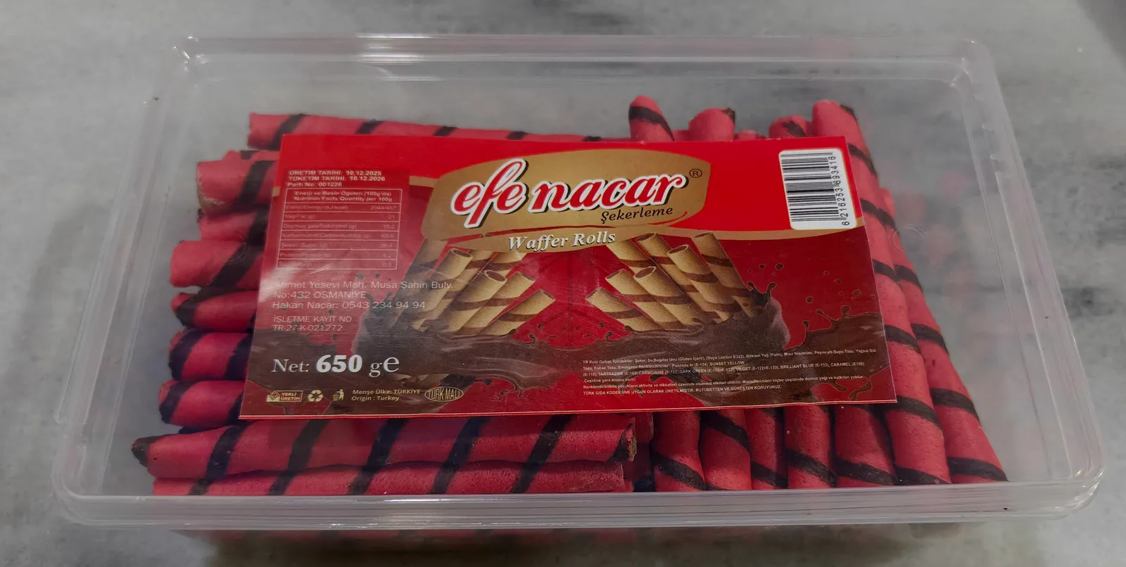 650 Gr Rulokat Çilek Aromalı - Rulokat Çeşitleri | Efe Nacar Şekerleme