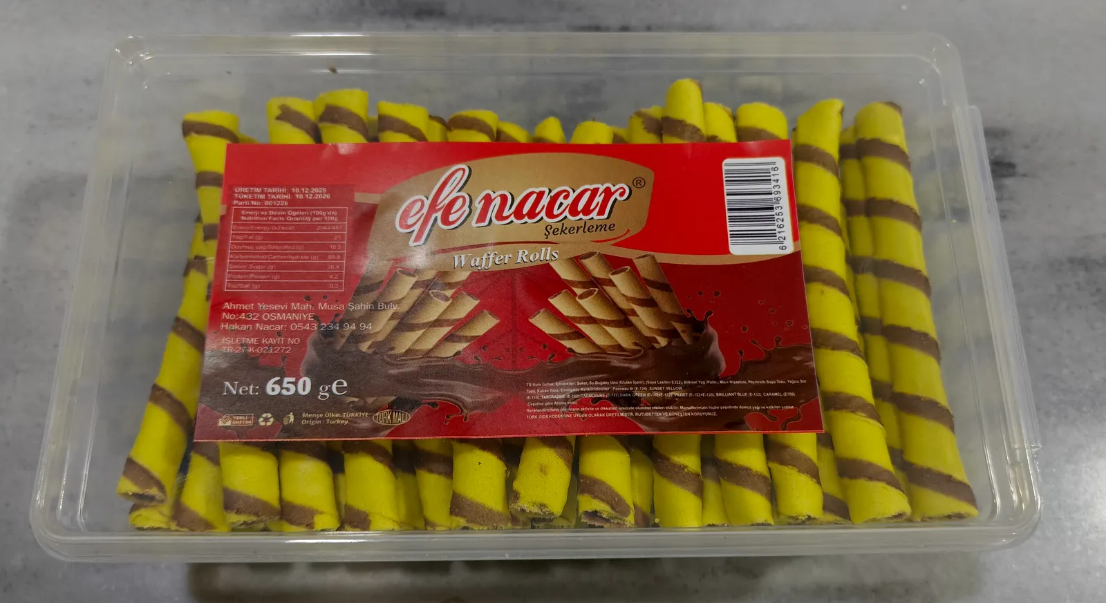 650 Gr Rulokat Muzlu Aromalı - Rulokat Çeşitleri | Efe Nacar Şekerleme
