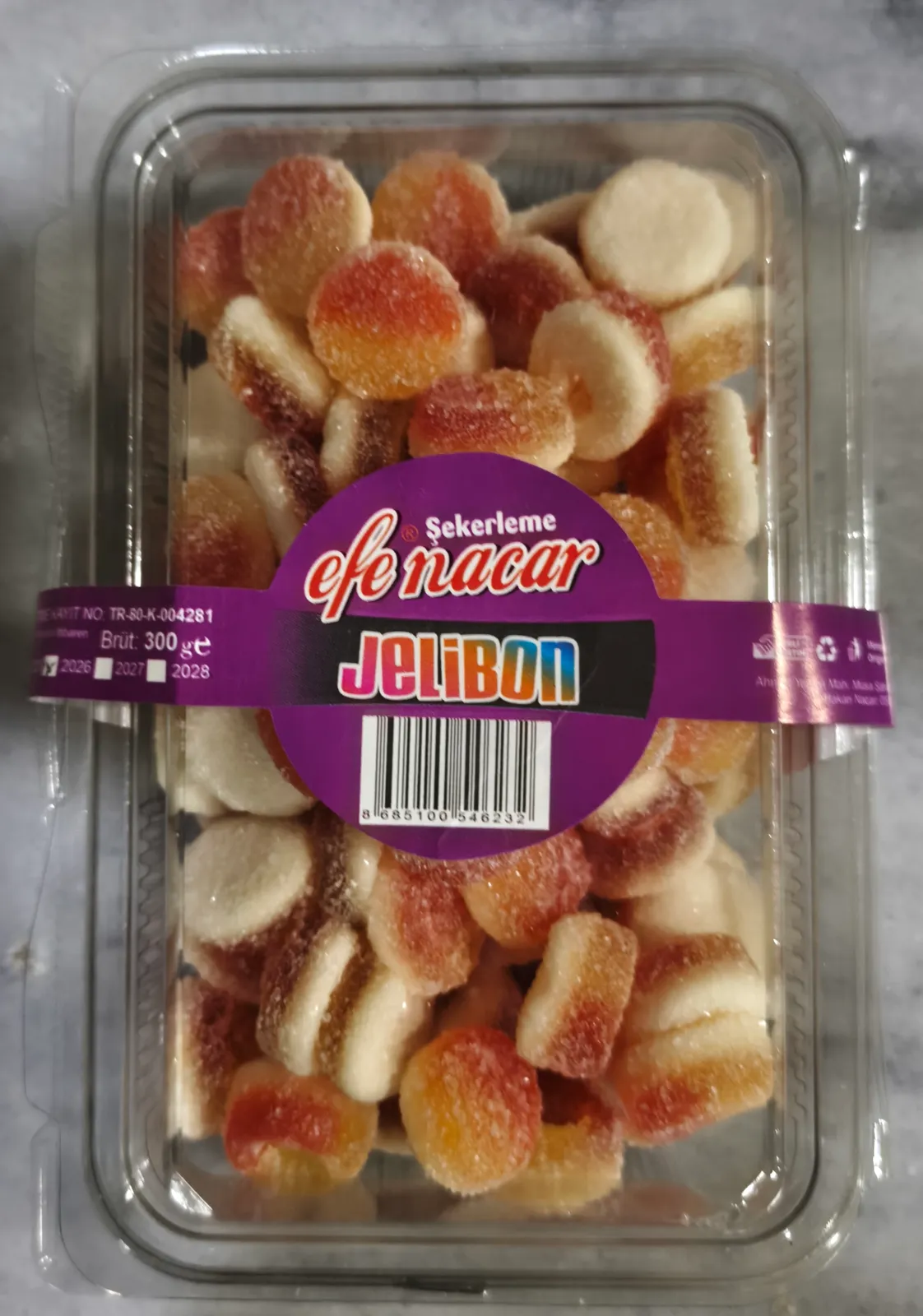 300 Gr Jelibon Şeftali - Paket Jelibon Çeşitleri | Efe Nacar Şekerleme